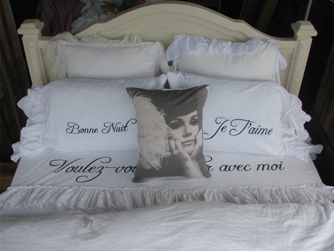 Letto in stile shabby chic